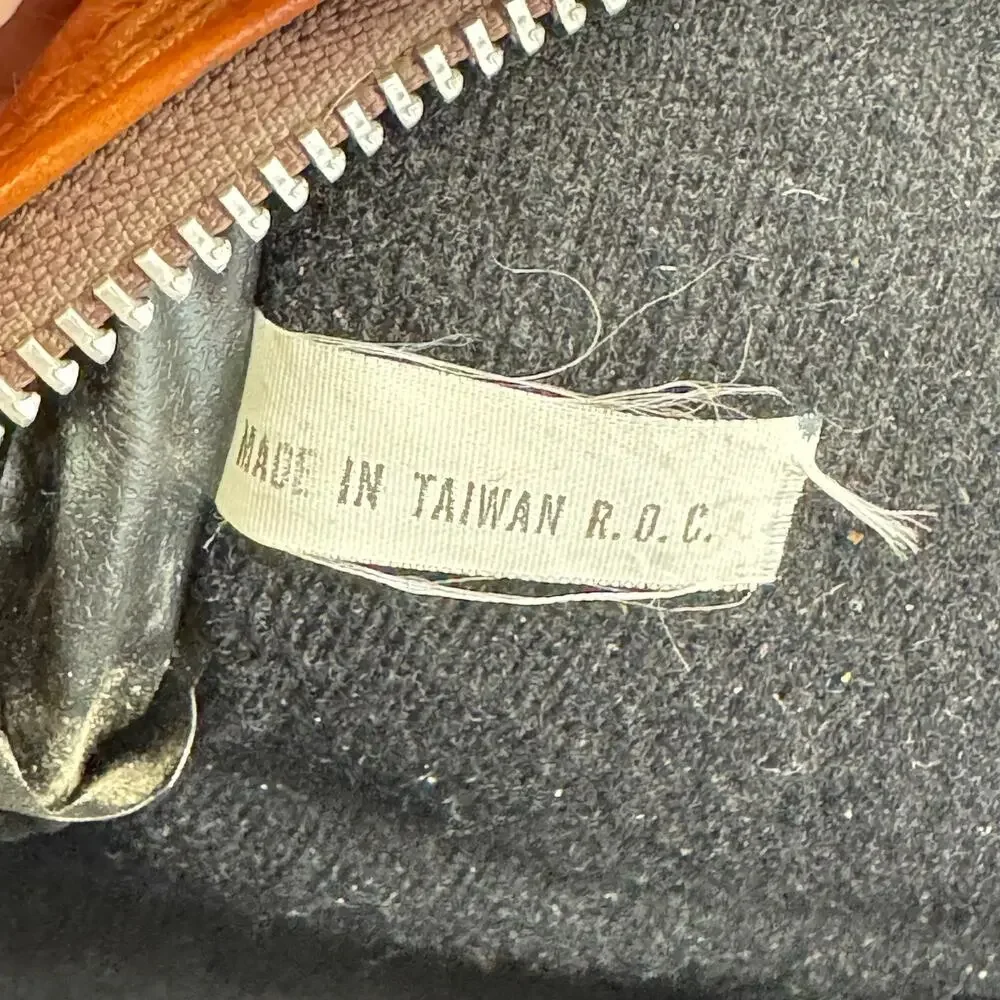 Vintage Camera Bag Two Tone Brown Shoulder Strap Taiwan ROC Retro 70s Synthetic